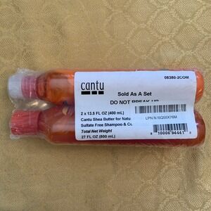 Cantu Shampoo & Conditioner with Shea Butter for Natural Hair 13.5 fl oz Pack 2